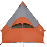 Camping Tent Tipi 7-Person Orange Waterproof 94429
