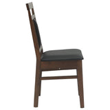 Dining Chair 2 pcs Light Brown and Black Solid Rubber Wood 42020502