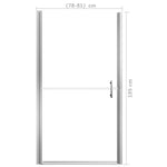 ZNTS Shower Door Tempered Glass 81x195 cm 146655