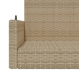 Swing Bench Beige 119x56x48 cm Poly Rattan 365628