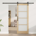 Sliding Door Manual ORKDAL Brown 78 x 202 cm Wood and metal 3332467