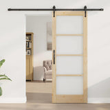 Sliding Door Manual ORKDAL Brown 78 x 202 cm Wood and metal 3332467