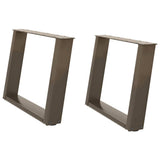 Coffee Table Legs U-Shaped 2 pcs Natural Steel 60x cm Steel 4012771