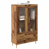 Highboard Old Wood 69.5 x 31 x 115 cm Engineered Wood and Glass 882514