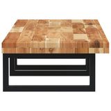Basin Shelf Wall Mounted Steel and Solid Wood Acacia 3302749