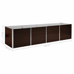 Garden Raised Bed Brown 320x80x77 cm Galvanised Steel 45715