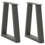 Coffee Table Legs V-Shape 2 pcs Anthracite 38x cm Steel 4012546