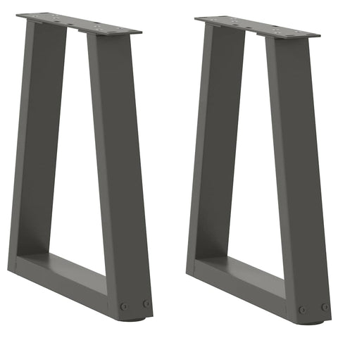 ZNTS Dining Table Legs V-Shape 2 pcs Anthracite 38x cm Steel 4012546