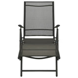 3 Piece Garden Lounge Set Textilene and Aluminium Black 312198