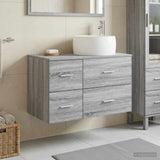 Bathroom Furniture Set 2 pcs Grey Sonoma Engineered Wood 3404005