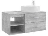 Bathroom Furniture Set 2 pcs Concrete Grey Engineered Wood 3403931