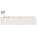 Bed Frame without Mattress White 120x200 cm Solid Wood Pine 3282352