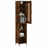 Highboard Smoked Oak 34.5x34x180 cm Engineered Wood 3200326