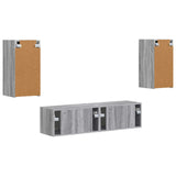 TV Cabinet Set 4 pcs Grey Sonoma Engineered Wood 3409156