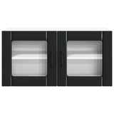 Wall Glass Cabinet PORTO Black 80 x 31 x 40 cm Engineered Wood 885296