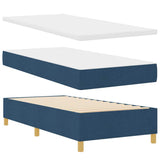 Box Spring Bed with Headboard Blue 90 x 190 cm Fabric 3339664