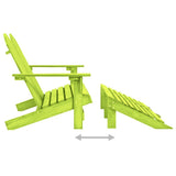 Garden Chair Green Solid fir wood 2-Seater Detachable 315916