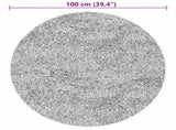Rug HUARTE Short Pile Soft and Washable Black 100 cm 375123