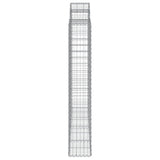 Arched Gabion Baskets 7 pcs 200x50x180/200 cm Galvanised Iron 3146409