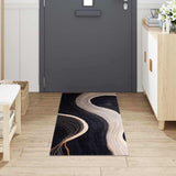 Kitchen Rug Black 180 x 60 cm Velvet 42013419