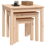 Nesting Tables 3 pcs Solid Wood Pine 824973