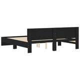 Bed Frame Black Engineered wood Super King Bed Frame 3207463