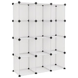 Storage Cube Organiser with 12 Cubes Transparent PP 340550