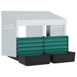 Chicken Nesting Box 2 Compartments Wall-Mounted Galvanised Steel 4104891
