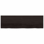 Bathroom Countertop Dark Brown 200x60x cm Treated Solid Wood 3156271
