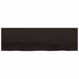 Bathroom Countertop Dark Brown 200x60x cm Treated Solid Wood 3156271
