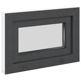Basement Window RISOR 60 x 40 cm PVC and Glass Anthracite 42047304