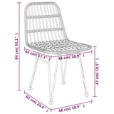 Garden Chairs 2 pcs Black 48x62x84 cm PE Rattan 319429