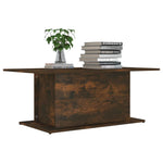 Coffee Table Smoked Oak 102x55.5x40 cm Engineered Wood 813092