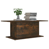 Coffee Table Smoked Oak 102x55.5x40 cm Engineered Wood 813092