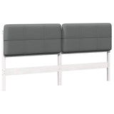 Upholstered Headboard White and Light Grey 180 cm 880112