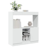 Highboard White 92x33x100 cm Engineered Wood 855124