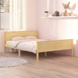 Bed Frame without Mattress Solid Wood Pine 120x200 cm 322176
