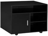 Multi-Storage Printer Stand Unit Office Desk Side Mobile Storage w/ Wheels Modern Style 60L x 50W x T3398P340956