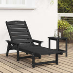 Sun Lounger Black 73.5 x 92 x 90cm HDPE 42006639