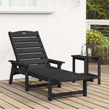 Sun Lounger Black 73.5 x 92 x 90cm HDPE 42006639
