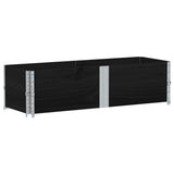 Garden Planter Black 150x50 cm Solid Wood Pine 3295408