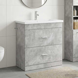 Bathroom Furniture Set Concrete Grey 81 x 40 x 84.5 cm 3404377