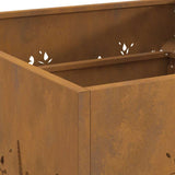 Fire Pit Brown 60 x 60 x 30 cm Weathering Steel 858927