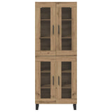 Highboard 2 pcs Artisan Oak Engineered Wood and Glass 3403196