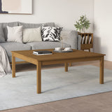 Coffee Table Honey Brown 100x100x40 cm Solid Wood Pine 814292