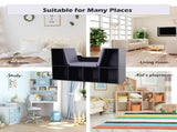 Bookcase Storage Shelf with Cushioned Reading Seat, Cube Bookshelf Organizer for Bedroom Living T3398P340955