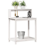 Potting Table with Shelves White 82.5x50x109.5 cm Solid Wood Pine 832408