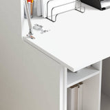 Desk with Shelf White 71.5 x 31.5 x 106.5 cm Engineered Wood 869482