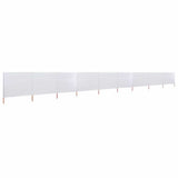 9-panel Wind Screen Fabric 1200x160 cm Sand White 47198