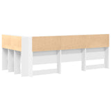 Storage Headboard with Shelf White 100 cm Engineered Wood 3335461